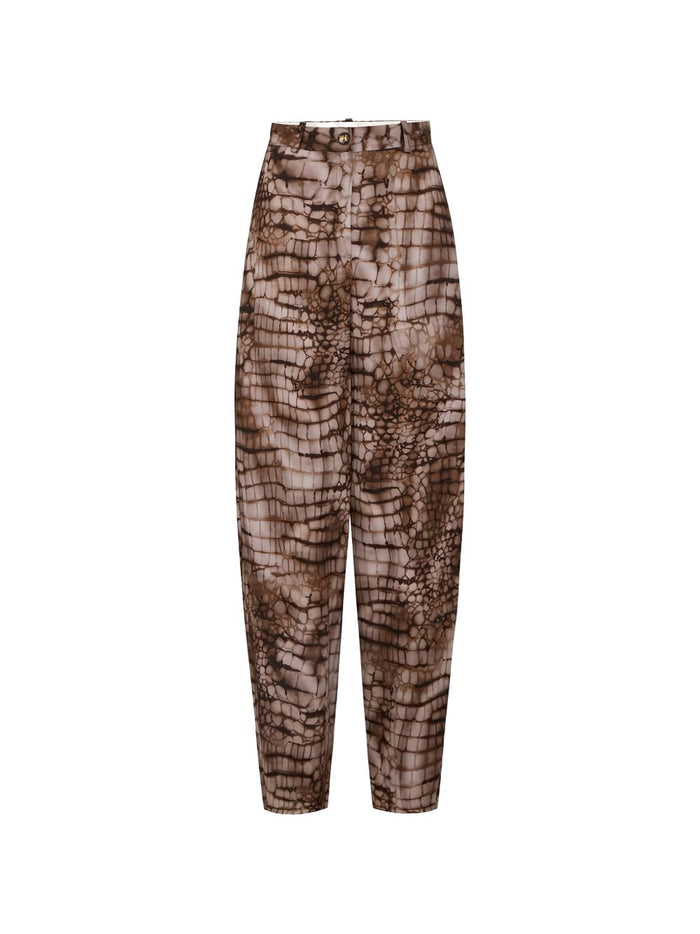 Elisabetta Franchi Animal Print Trousers