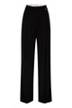 Elisabetta Franchi Lightweight Crepe Trousers With Charm Logo