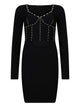 Liu Jo Black Embroidered Silk Dress