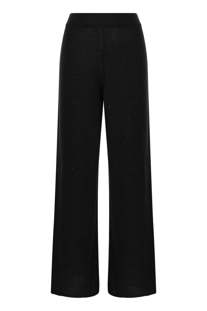 Fabiana Filippi Cotton And Linen Trousers With Micro Sequins