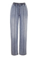 Fabiana Filippi Lightweight Denim Trousers With Elasticated Waist And Monile Detail
