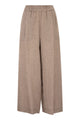 Fabiana Filippi Linen Wide-Leg Trousers With Elasticated Waist And Monile Detail