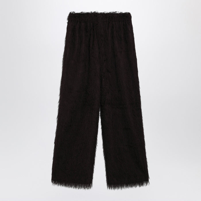 The Frankie Shop Dark Brown Fringed Trousers