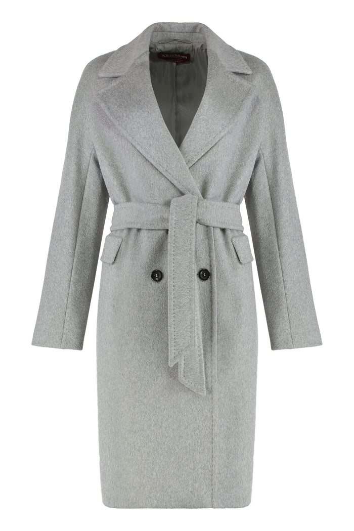 Max Mara Studio Double-Breasted Coat In Cashmere Blend