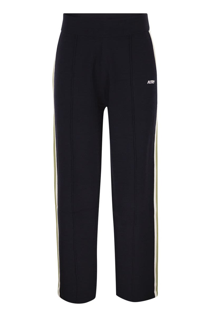 Autry Viscose Track Trousers With Side Stripes