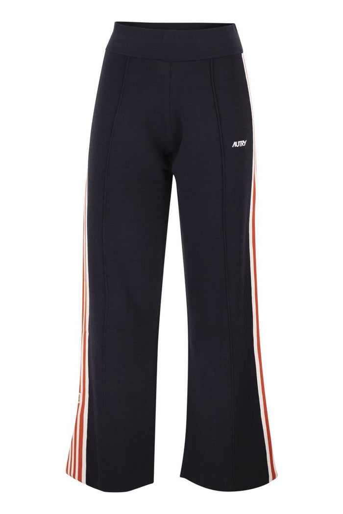 Autry Viscose Track Trousers With Side Stripes