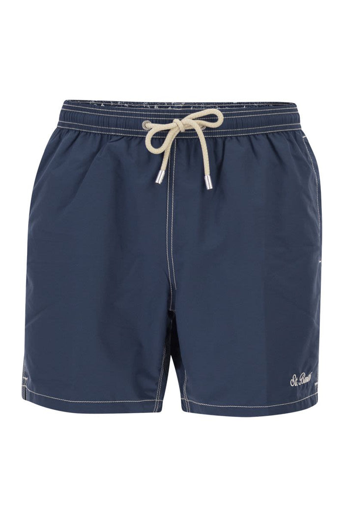 Mc2 Saint Barth Beach Shorts With Logo