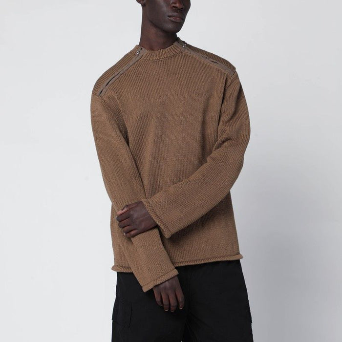 Oamc Dark Beige Cotton Sweater