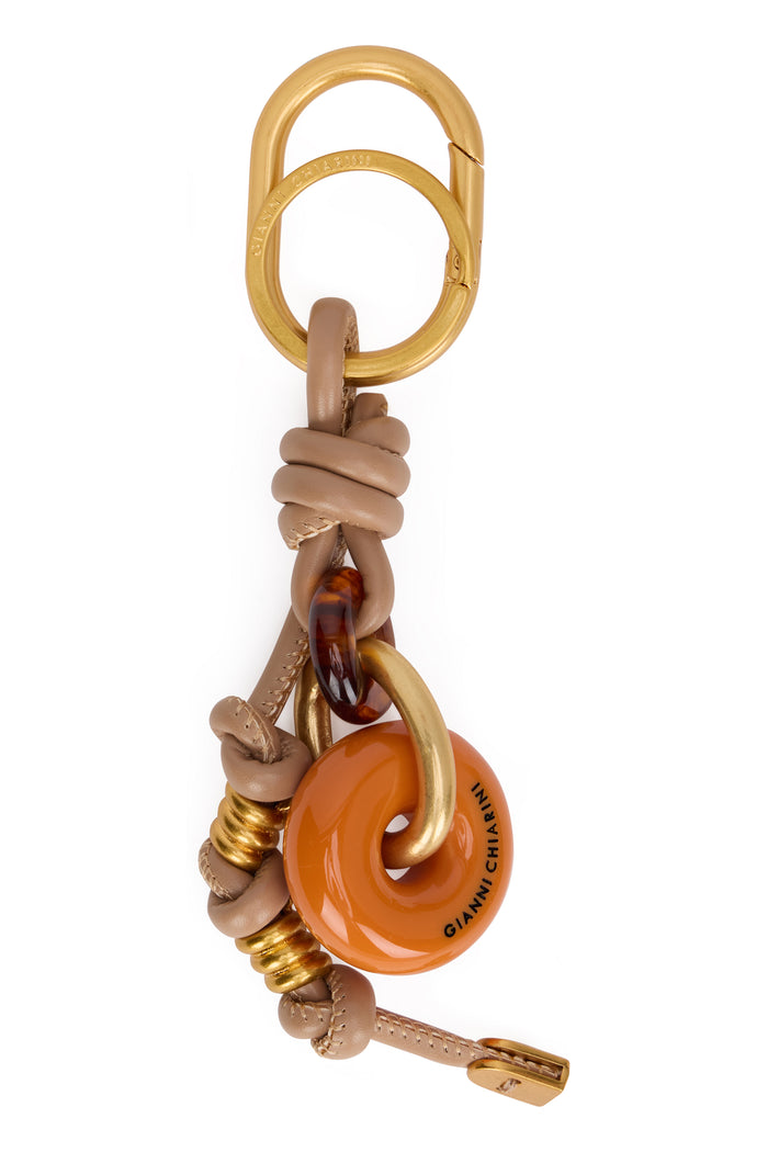 Gianni Chiarini Keychain Charm Donut In Calfskin