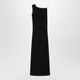 Max Mara Pianoforte Long Black Cady Bustier Dress