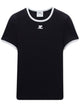 Courregès Black Cotton T-Shirt