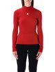 Courregès Courrèges Rib Knit Mock Neck Sweater