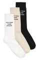 Drôle De Monsieur Slogan Set Of Three Socks