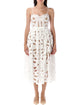Self-Portrait Embroidered Midi Dress With Bow