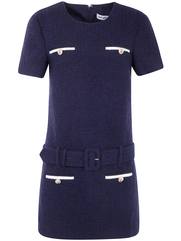 Self-Portrait Mini Boucle Dress