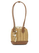 Self-Portrait Brown Rattan Shoulder Bag