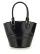 Self-Portrait Leather Tote Bag With Charm