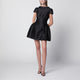 Self Portrait Mini Taffeta Dress With Collar In Black