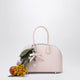 Self Portrait Mini Embossed Leather Bowling Bag In Pink