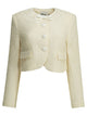 Self-Portrait Bouclé Blazer With Lace Details