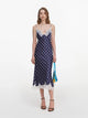 Self-Portrait Satin Polka Dot Midi Dress