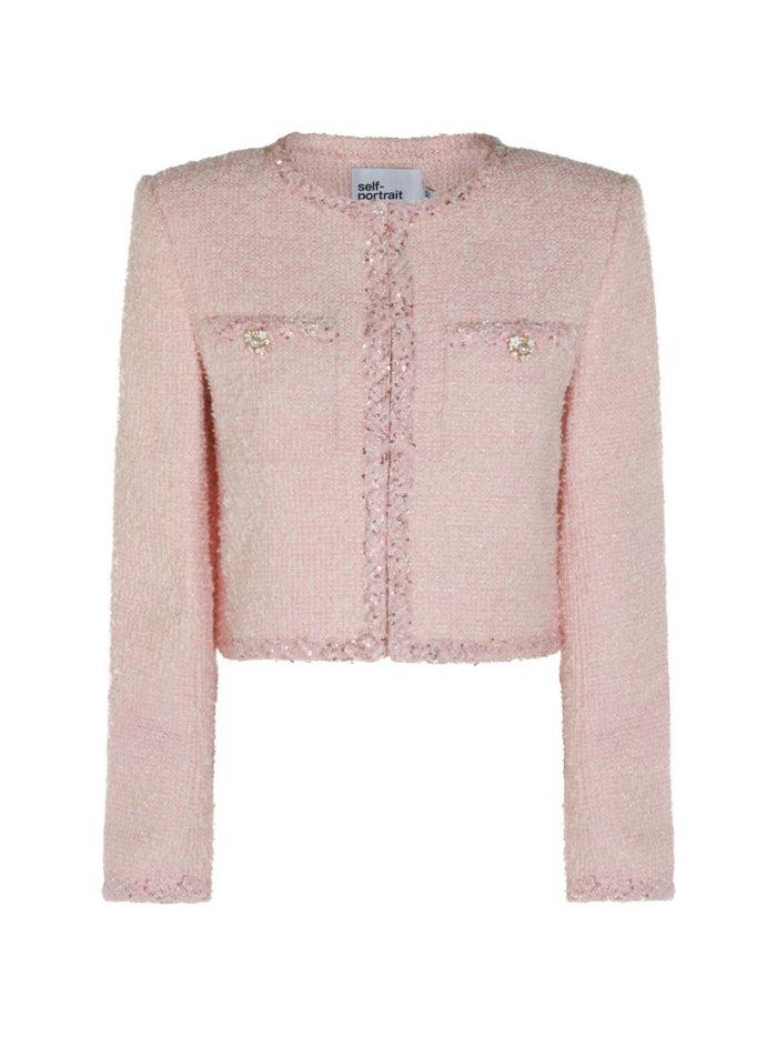 Self-Portrait Bouclé Short Jacket