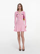 Self-Portrait Viscose Knit Tie Mini Dress