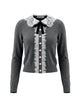 Self-Portrait Self-Portrait Lace-Collar Bow-Detail Cardigan