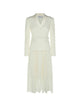 Self-Portrait Shawl Collar Midi Dress