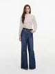 Self-Portrait Rhinestone Stripe Denim Jeans