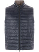 Herno Blue Grey Polyamide Woven Vest