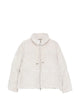 Herno Beige, Quilted Finish, Funnel Neck, Drawstring Fastening, Front Zip Fastening, Long Sleeves, Logo Plaque To The Rear, Silver-Tone Hardware.
