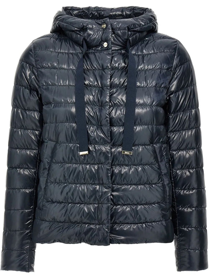 Herno Navy Blue Ultralight Nylon Puffer Jacket