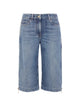 Elisabetta Franchi Bermuda Jeans With Lateral Zip