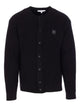 Maison Kitsuné "Fox Head" Wool Ribbed Cardigan