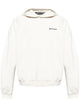 Palm Angels White Cotton Slouchy Hood Sweater
