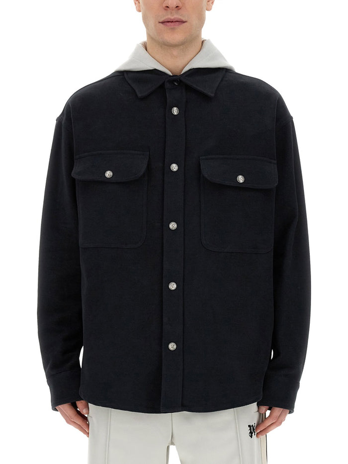 Palm Angels Shirt-Jacket With Monogram