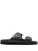 Palm Angels Leather Slides With Logo