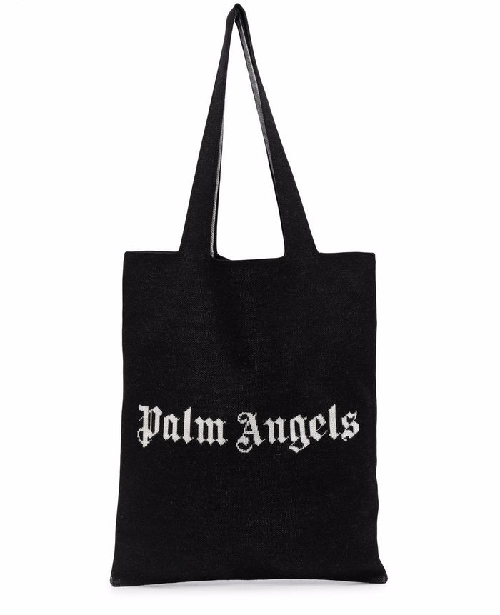 Palm Angels Knit Shopper Logo Tote Bag