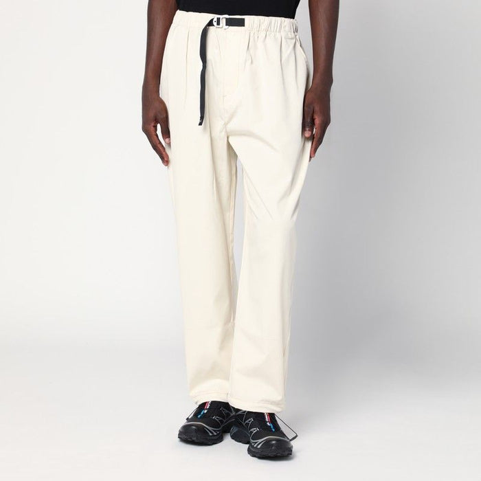 Purple Mountain Observatory  Terrain Cream-Colored Trousers In Cotton-Nylon Blend