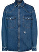 Palm Angels Lw Monogram Denim Shirt