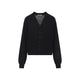 Lemaire Black Asymmetric Woolblend Cardigan