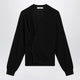 Lemaire Black Asymmetric Wool-Blend Cardigan