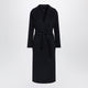 'S Max Mara Long Robe Coat In Dark Blue Virgin Wool