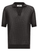Riviera Project Openwork Cotton Polo Shirt