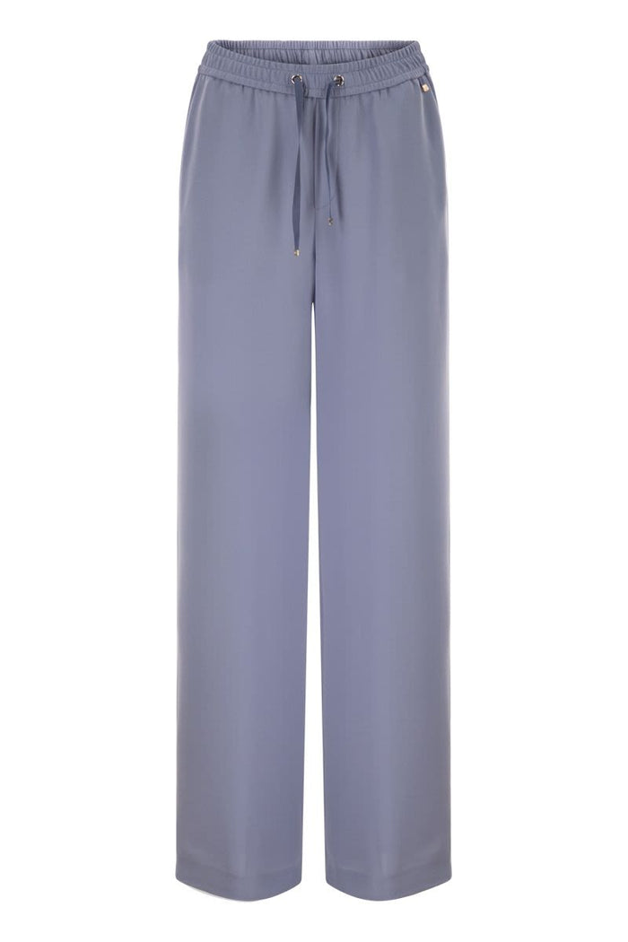 Herno Flowing Wide-Leg Trousers With Drawstring