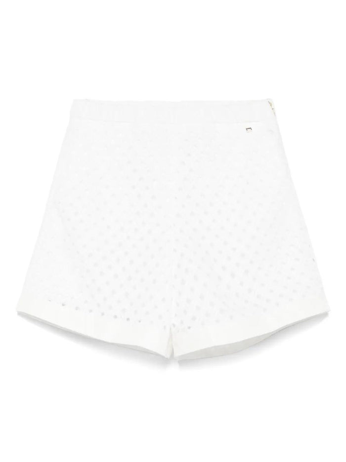 Herno Perforated Shorts With Geometric Shapes