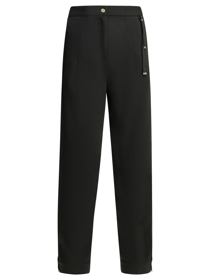 Herno Cotton Feel Black Polyester Casual Pants