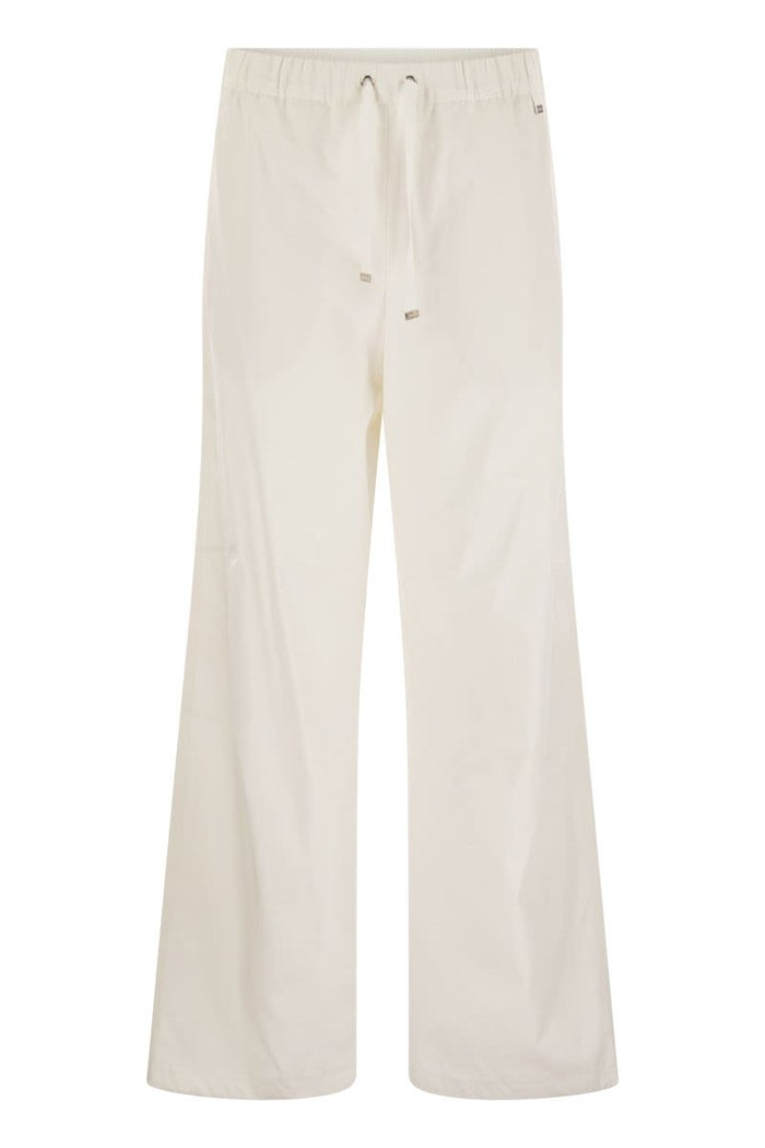 Herno Resort Cotton Trousers With Drawstring