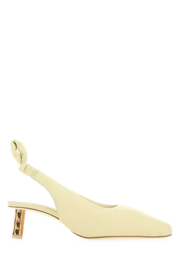 Boyy Pastel Yellow Nappa Leather Puffy Pumps